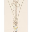 Кулон Xuping колір Родій із кр-ми Swarovski на ланцюжку Сніжинка з кристальним кубом Shimmer довжина 39-44,5см фото №4