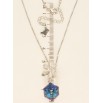Кулон Xuping колір Родій із кр-ми Swarovski на ланцюжку Сніжинка з кристальним кубом Bermuda Blue довжина 39-44см фото №4 Кулон Xuping колір Родій із кр-ми Swarovski на ланцюжку Сніжинка з кристальним кубом Bermuda Blue довжина 39-44см фото №4