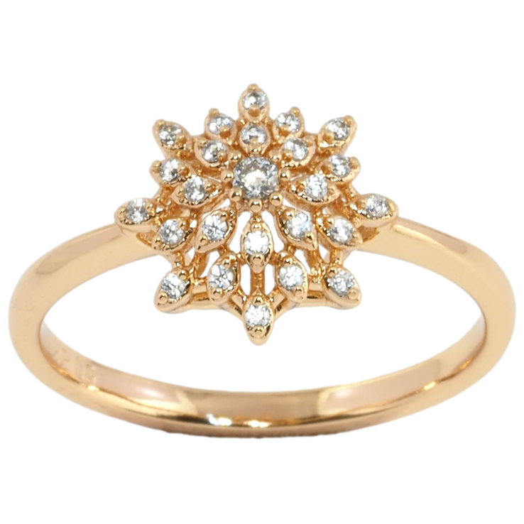 Каблучка Xuping Позолота 18K Сніжинка з цирконієм фото №8 Каблучка Xuping Позолота 18K Сніжинка з цирконієм фото №8