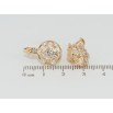 Серьги Xuping Позолота 18K английский замок Снежинки с цирконием фото №2