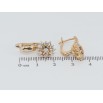 Серьги Xuping Позолота 18K английский замок Снежинки с цирконием фото №2