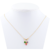 Подвеска на цепочке Xuping Позолота 18K Разноцветный кристальный цветок на колечке длина 42-45см х 1мм фото №2