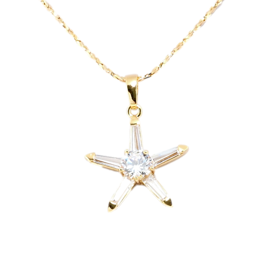 Кулон на ланцюжку Xuping Позолота 18K Кристальна зірка довжина 45-50см х 1мм фото №1 Кулон на ланцюжку Xuping Позолота 18K Кристальна зірка довжина 45-50см х 1мм фото №1