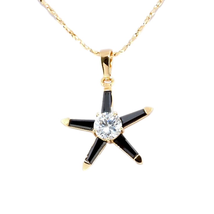 Кулон на ланцюжку Xuping Позолота 18K Кристальна зірка довжина 46-50,5см х 1мм фото №10