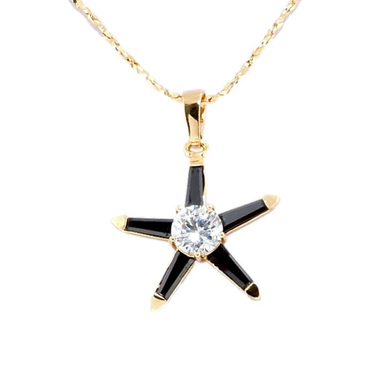 Кулон на ланцюжку Xuping Позолота 18K Кристальна зірка довжина 46-50,5см х 1мм фото №5 Кулон на ланцюжку Xuping Позолота 18K Кристальна зірка довжина 46-50,5см х 1мм фото №5