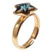 Каблучка Xuping колір Позолота 18K з кр-ми Swarovski "Кристальна зірка Metallic Blue" фото №3 Каблучка Xuping колір Позолота 18K з кр-ми Swarovski "Кристальна зірка Metallic Blue" фото №3