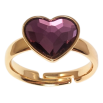 Каблучка Xuping колір Позолота 18K з кр-ми Swarovski "Кристальне серце Amethyst" фото №2 Каблучка Xuping колір Позолота 18K з кр-ми Swarovski "Кристальне серце Amethyst" фото №2