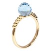 Кольцо Xuping цвет Позолота 18K с кр-ми Swarovski "Кристальный шар Aquamarine" ø 8мм фото №2