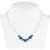 Колье Xuping цвет 18K с кр-ми Swarovski Кристальные кубики Capri Blue длина 39-44см х 1мм фото №2 Колье Xuping цвет 18K с кр-ми Swarovski Кристальные кубики Capri Blue длина 39-44см х 1мм фото №2