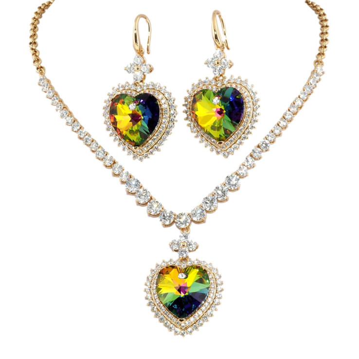 Набор Колье Серьги Xuping цвет 18K с кр-ми Swarovski Роскошь кр-лов Vitrail Medium длина 49-54см фото №7 Набор Колье Серьги Xuping цвет 18K с кр-ми Swarovski Роскошь кр-лов Vitrail Medium длина 49-54см фото №7
