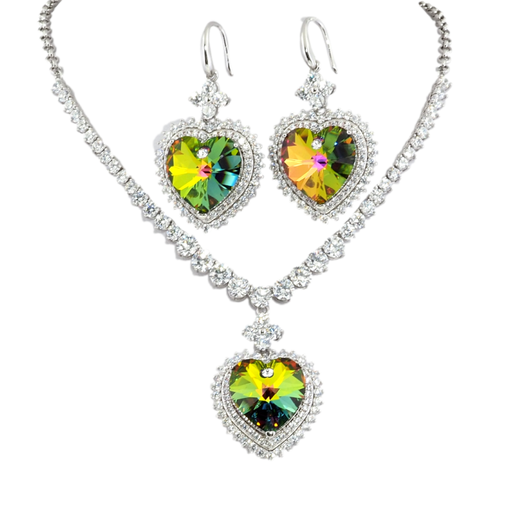 Набор Колье Серьги Xuping цвет Родий с кр-ми Swarovski Роскошь кр-лов Vitrail Medium длина 46,5-52см фото №17 Набор Колье Серьги Xuping цвет Родий с кр-ми Swarovski Роскошь кр-лов Vitrail Medium длина 46,5-52см фото №17