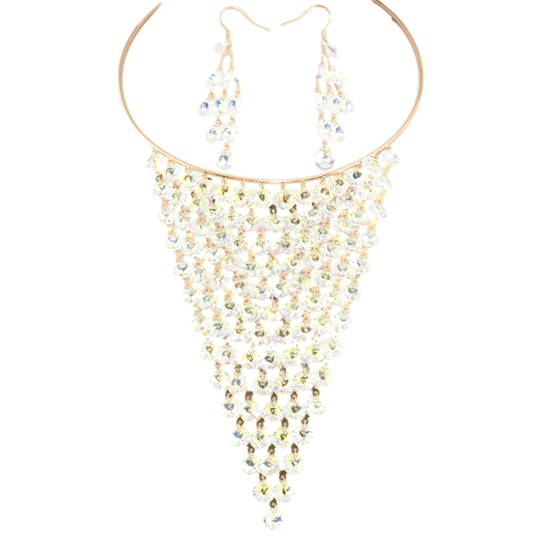 Набір Кольє Сережки Xuping колір 18K з кр-ми Swarovski Розкіш кр-лів Shimmer ø 12см + 5,5см дод. фото №1 Набір Кольє Сережки Xuping колір 18K з кр-ми Swarovski Розкіш кр-лів Shimmer ø 12см + 5,5см дод. фото №1