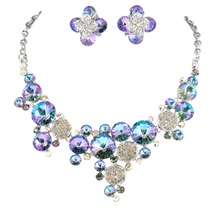 Набор Колье Серьги Xuping цвет Родий с кр-ми Swarovski Элегантная россыпь кристаллов Paradise Shinе дл. фото №12 Набор Колье Серьги Xuping цвет Родий с кр-ми Swarovski Элегантная россыпь кристаллов Paradise Shinе дл. фото №12