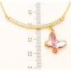 Колье Xuping цвет Позолота 18K с кристаллами Swarovski "Кристальная бабочка Rose" длина 44-48см х 1мм фото №2