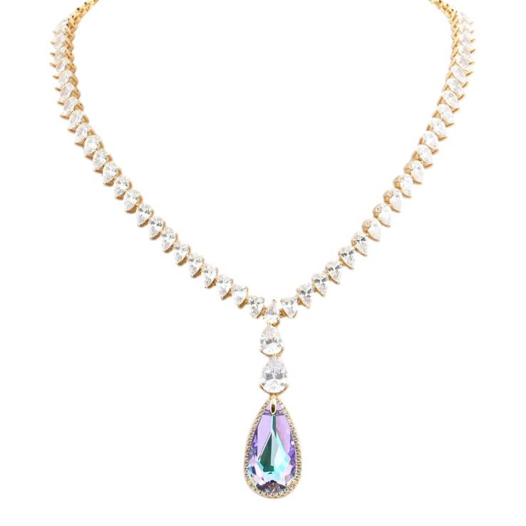 Колье Xuping цвет 18K с кр-ми Swarovski Изящный блеск кристалла Paradise Shine длина 51см х фото №7