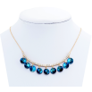 Колье Xuping цвет Позолота 18K с кристаллами Swarovski "Дорожка с кристальными подвесками Metallic Blue" длина 41-46см х 1мм фото №3 Колье Xuping цвет Позолота 18K с кристаллами Swarovski "Дорожка с кристальными подвесками Metallic Blue" длина 41-46см х 1мм фото №3