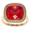 Кольцо Xuping цвет Позолота 18K с кр-ми Swarovski "Кристалл Siam" 16х16мм фото №2 Кольцо Xuping цвет Позолота 18K с кр-ми Swarovski "Кристалл Siam" 16х16мм фото №2