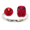 Каблучка Xuping колір Родій з кр-ми Swarovski "Два кристали Siam" фото №2 Каблучка Xuping колір Родій з кр-ми Swarovski "Два кристали Siam" фото №2