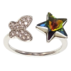 Кольцо Xuping цвет Родий с кр-ми Swarovski "Бабочка с кристальной звездой Vitrail Medium" фото №2 Кольцо Xuping цвет Родий с кр-ми Swarovski "Бабочка с кристальной звездой Vitrail Medium" фото №2