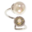 Кольцо Xuping цвет Родий с кр-ми Swarovski "Кристалл Sand Opal с жемчужиной" фото №2 Кольцо Xuping цвет Родий с кр-ми Swarovski "Кристалл Sand Opal с жемчужиной" фото №2