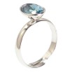 Каблучка Xuping колір Родій з кр-ми Swarovski "Кристальна крапелька Aquamarine" фото №2 Каблучка Xuping колір Родій з кр-ми Swarovski "Кристальна крапелька Aquamarine" фото №2