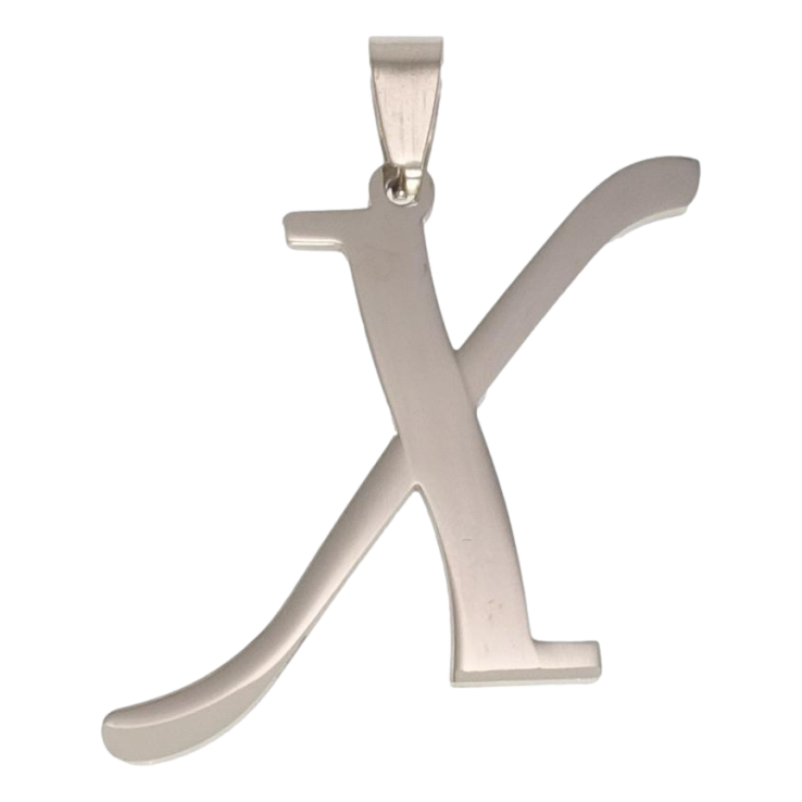 Кулон Нержавейка Буква X фото №2