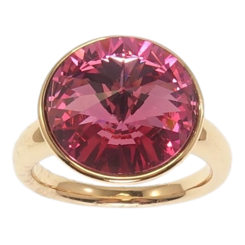 Каблучка Xuping колір 18K з кр-ми Swarovski Кристал Rose ø 15мм фото №1 Каблучка Xuping колір 18K з кр-ми Swarovski Кристал Rose ø 15мм фото №1