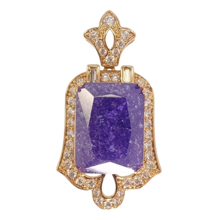 Кулон Xuping Позолота 18K Фіолетовий кристал у декоративному обрамленні цирконію фото №7 Кулон Xuping Позолота 18K Фіолетовий кристал у декоративному обрамленні цирконію фото №7