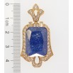 Кулон Xuping Позолота 18K Синій кристал у декоративному обрамленні цирконію фото №2 Кулон Xuping Позолота 18K Синій кристал у декоративному обрамленні цирконію фото №2