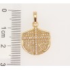 Кулон Xuping Позолота 18K Щит з хрестом та серцем інкрустація цирконій фото №2