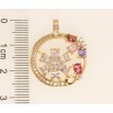 Кулон Xuping Позолота 18K Квітковий орнамент із кольоровим цирконієм фото №2 Кулон Xuping Позолота 18K Квітковий орнамент із кольоровим цирконієм фото №2