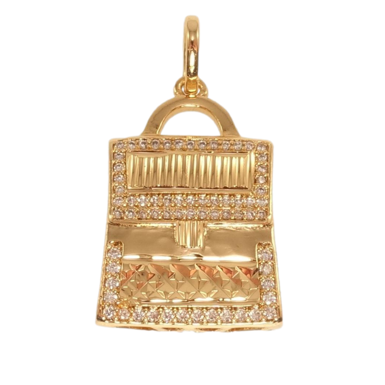 Кулон Xuping Позолота 18K Сумочка з цирконієм фото №4 Кулон Xuping Позолота 18K Сумочка з цирконієм фото №4