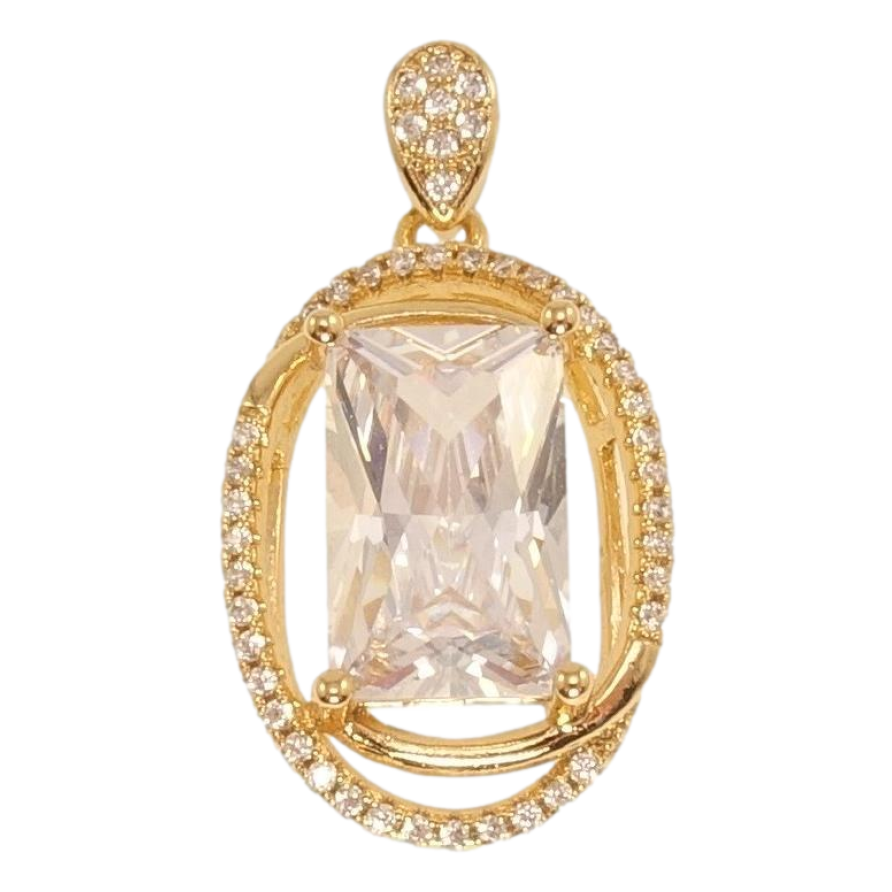 Кулон Xuping Позолота 18K Кристалл в овале с цирконием фото №1 Кулон Xuping Позолота 18K Кристалл в овале с цирконием фото №1