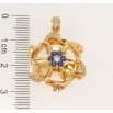 Кулон Xuping Позолота 18K Пропелер з цирконієм та синіми фіанітами фото №3