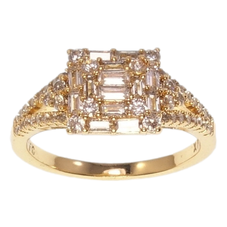 Каблучка Xuping Позолота 18K «Інкрустація цирконієм» фото №3 Каблучка Xuping Позолота 18K «Інкрустація цирконієм» фото №3
