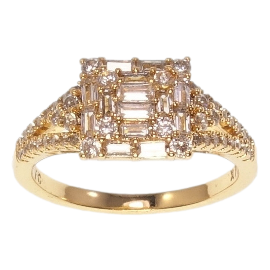 Каблучка Xuping Позолота 18K «Інкрустація цирконієм» фото №1 Каблучка Xuping Позолота 18K «Інкрустація цирконієм» фото №1