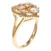 Каблучка Xuping Позолота 18K Пелюстка з розсипом цирконію фото №2 Каблучка Xuping Позолота 18K Пелюстка з розсипом цирконію фото №2