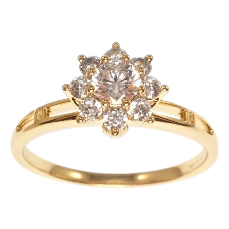 Каблучка Xuping Позолота 18K Кристальна квітка фото №13 Каблучка Xuping Позолота 18K Кристальна квітка фото №13