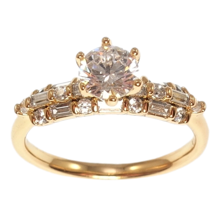 Каблучка Xuping Позолота 18K Кристальний блиск фото №3 Каблучка Xuping Позолота 18K Кристальний блиск фото №3