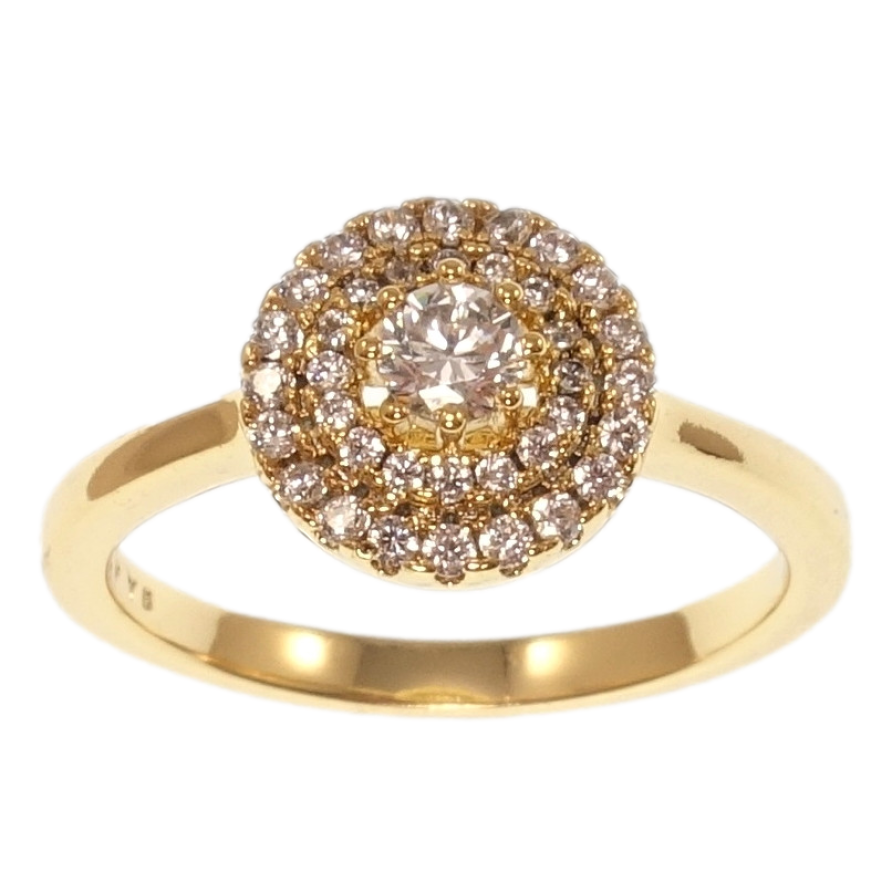 Кольцо Xuping Позолота 18K Искристость фото №1 Кольцо Xuping Позолота 18K Искристость фото №1