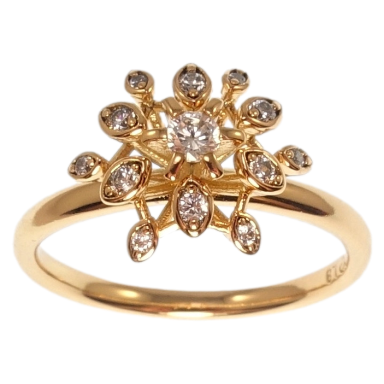 Кольцо Xuping Позолота 18K Снежинка фото №1 Кольцо Xuping Позолота 18K Снежинка фото №1