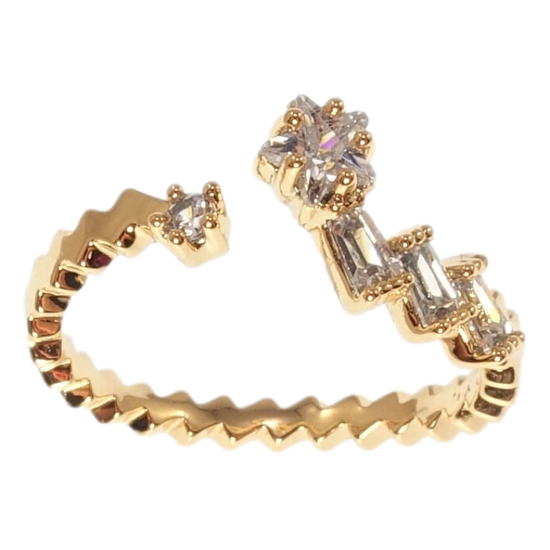Каблучка Xuping Позолота 18K Кристальна зірка фото №2 Каблучка Xuping Позолота 18K Кристальна зірка фото №2