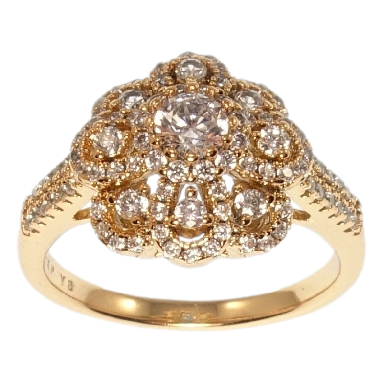 Каблучка Xuping Позолота 18K Розкішна квітка фото №16 Каблучка Xuping Позолота 18K Розкішна квітка фото №16