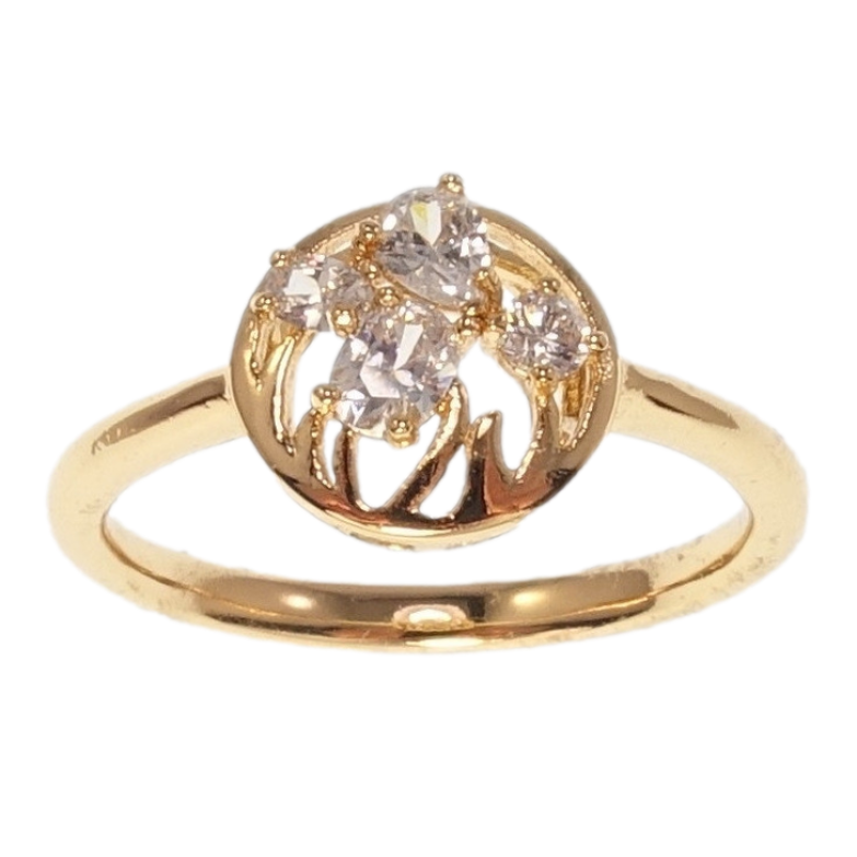 Каблучка Xuping Позолота 18K Коло Декоративний Візерунок з Кристалами фото №11 Каблучка Xuping Позолота 18K Коло Декоративний Візерунок з Кристалами фото №11