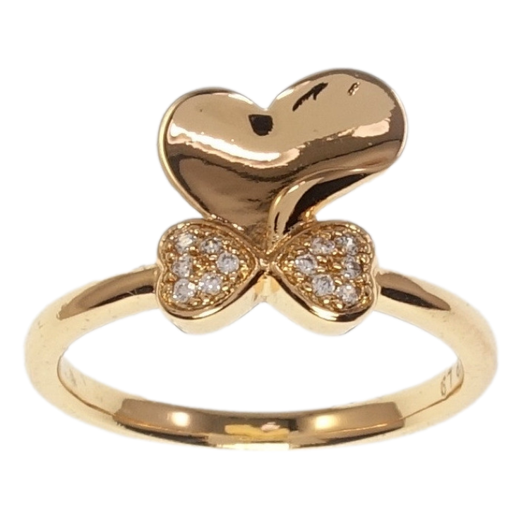 Каблучка Xuping Позолота 18K Серце з бантиком фото №17