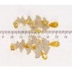 Сережки Xuping QQMM Позолота 14K пусети «Ялинки інкрустація цирконієм з жовтими фіанітами» фото №2