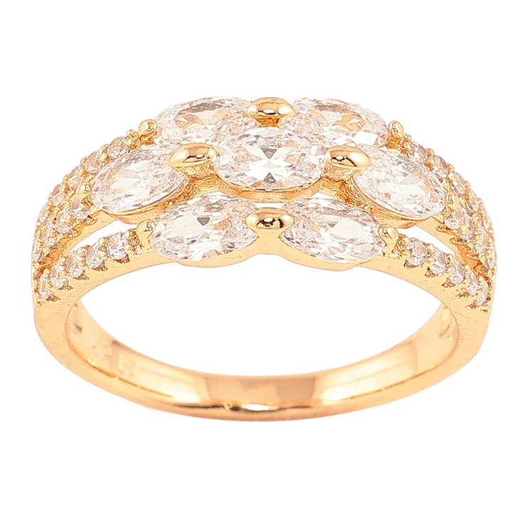 Каблучка Xuping Позолота 18K «Інкрустація цирконієм» фото №3