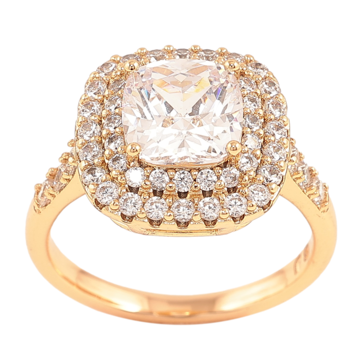 Каблучка Xuping Позолота 18K «Фіаніт з інкрустацією цирконієм» фото №8