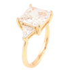 Каблучка Xuping Позолота 18K «Три фіаніти» фото №2 Каблучка Xuping Позолота 18K «Три фіаніти» фото №2