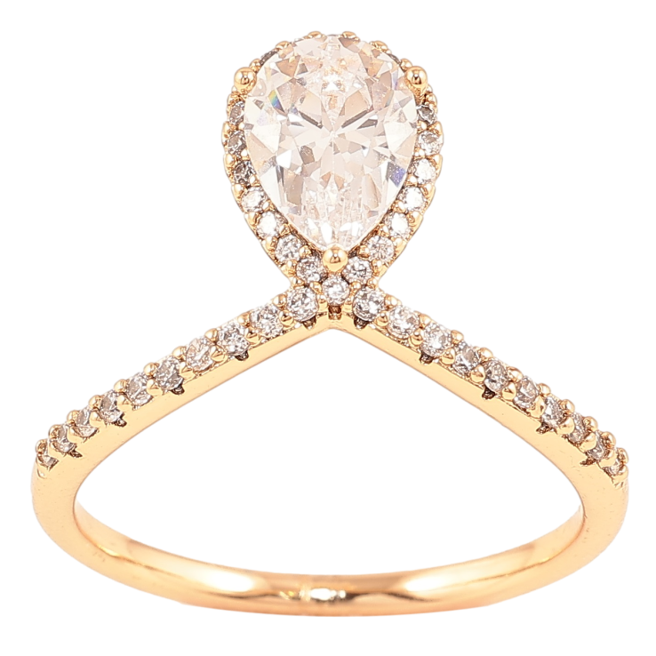 Каблучка Xuping Позолота 18K «Кришталева петелька» фото №17 Каблучка Xuping Позолота 18K «Кришталева петелька» фото №17